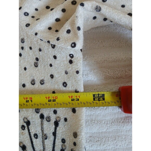 Chico’s Travelers Collection Foiled Peacock Jacket Cardigan Ivory Gray Size 3 XL - Picture 12 of 16